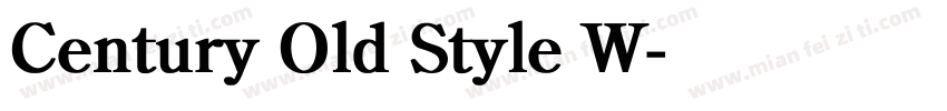 Century Old Style W字体转换